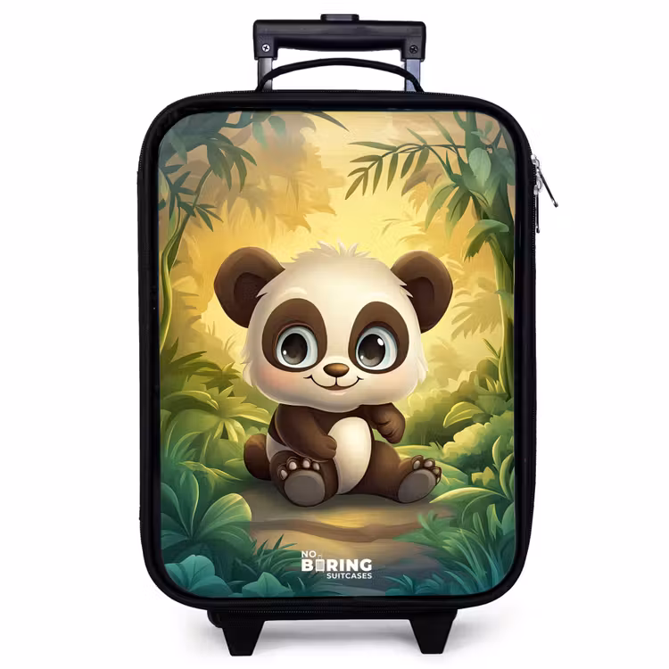 Valise enfant - Panda - Forêt de bambous - Vert — 1