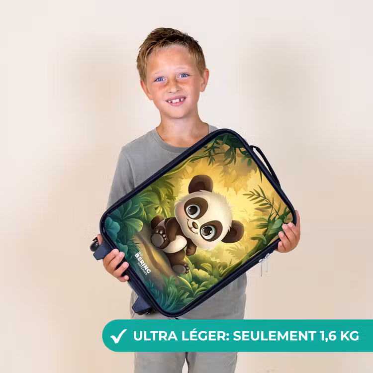 Valise enfant - Panda - Forêt de bambous - Vert — 2