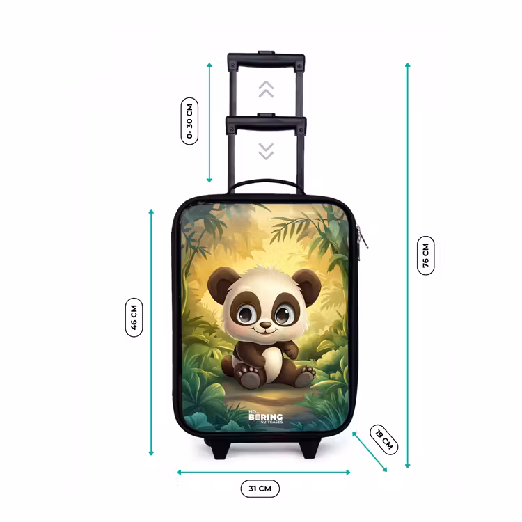 Valise enfant - Panda - Forêt de bambous - Vert — 7