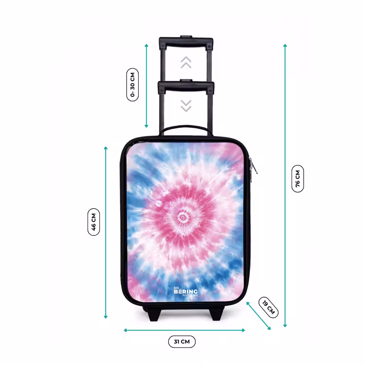 Valise enfant - Tie dye - Abstrait - Bleu - Rose — 7
