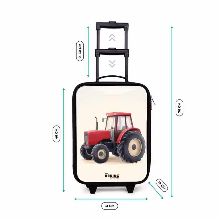 Valise enfant - Tracteur - Signé - Rouge — 7