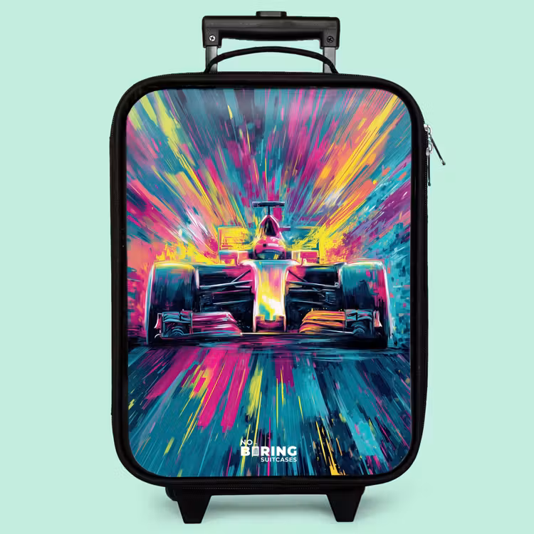 Valise enfant - Voiture de course - Explosion - Colorée - Abstraite — 3