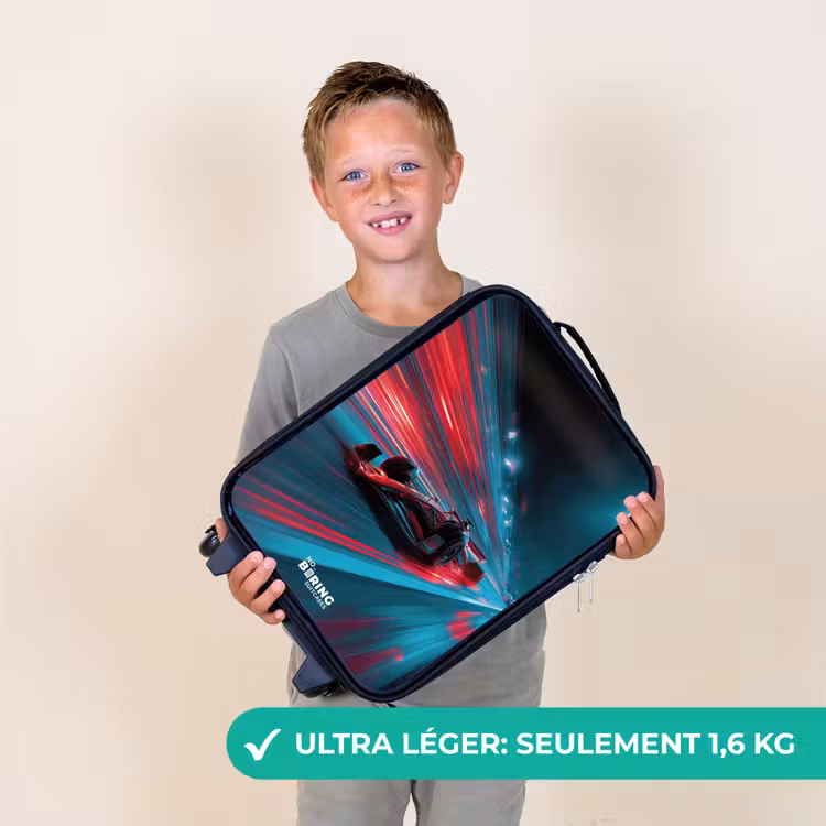 Valise enfant - Voiture de course - Piste - Néon - Eclairage — 2