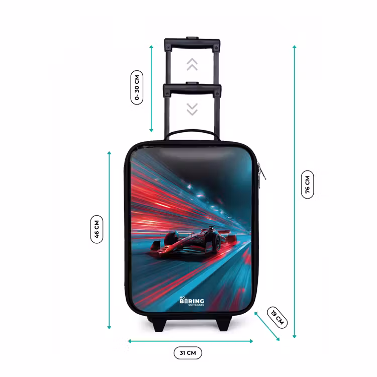 Valise enfant - Voiture de course - Piste - Néon - Eclairage — 7