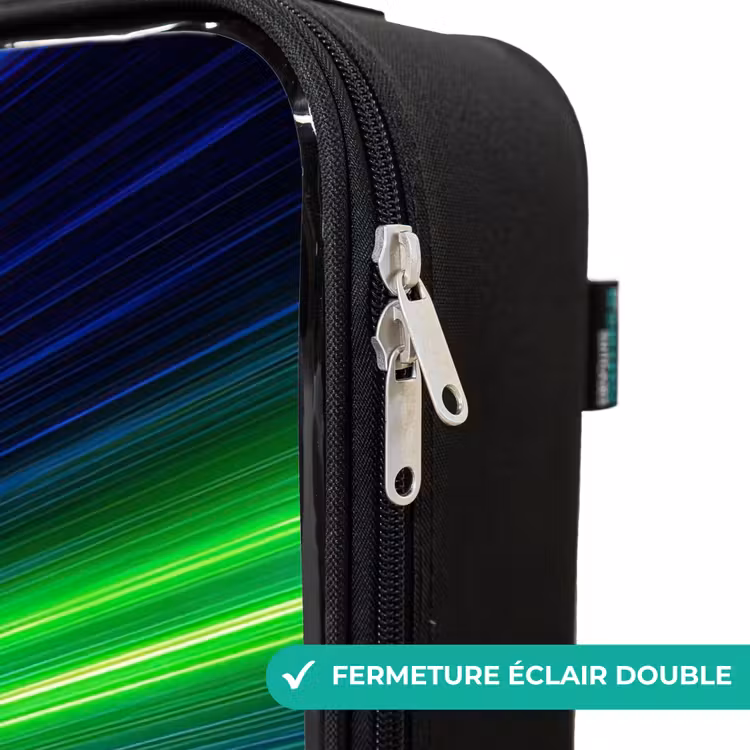 Valise enfant - Voiture de course - Vert vif - Faisceaux lumineux - Vitesse — 6