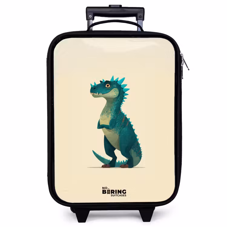 Valise enfant - Dino - Animal - Bleu - Vert — 1