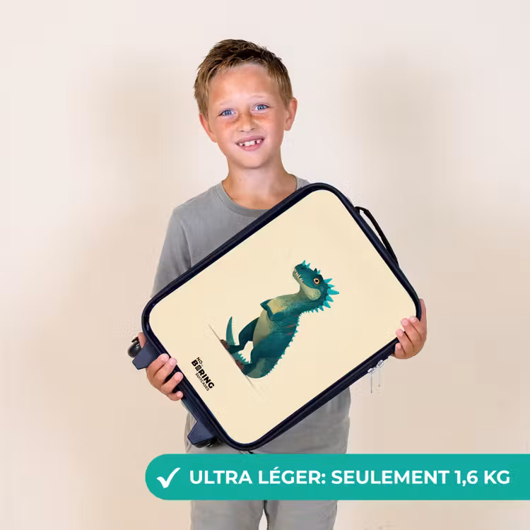 Valise enfant - Dino - Animal - Bleu - Vert — 2