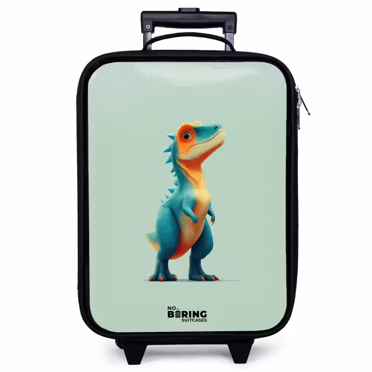 Valise enfant - Dino - Animal - Vert - Orange — 1