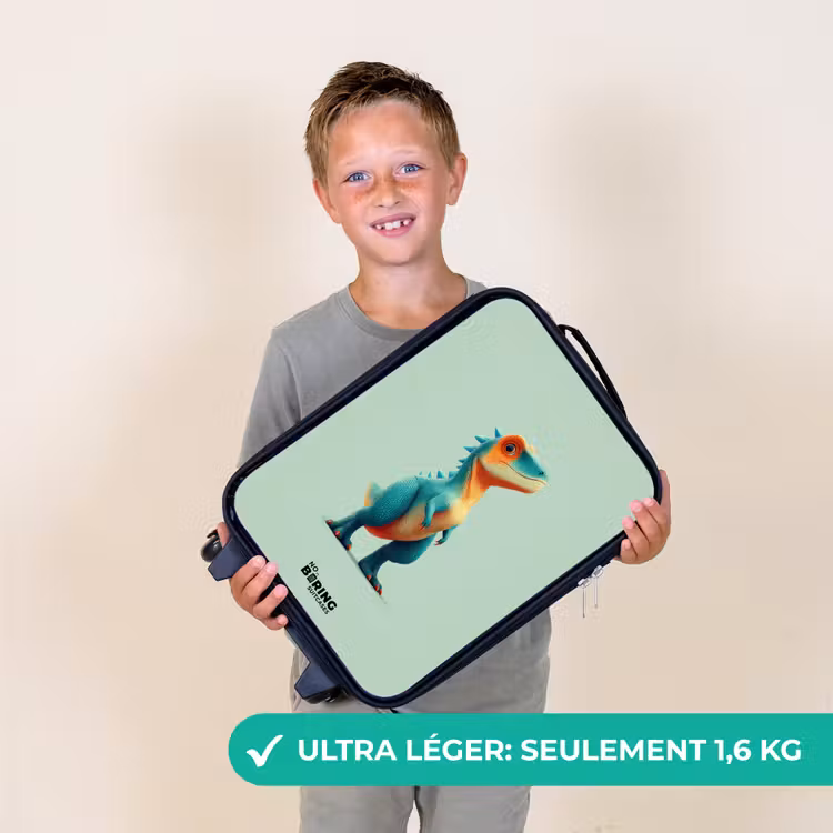Valise enfant - Dino - Animal - Vert - Orange — 2