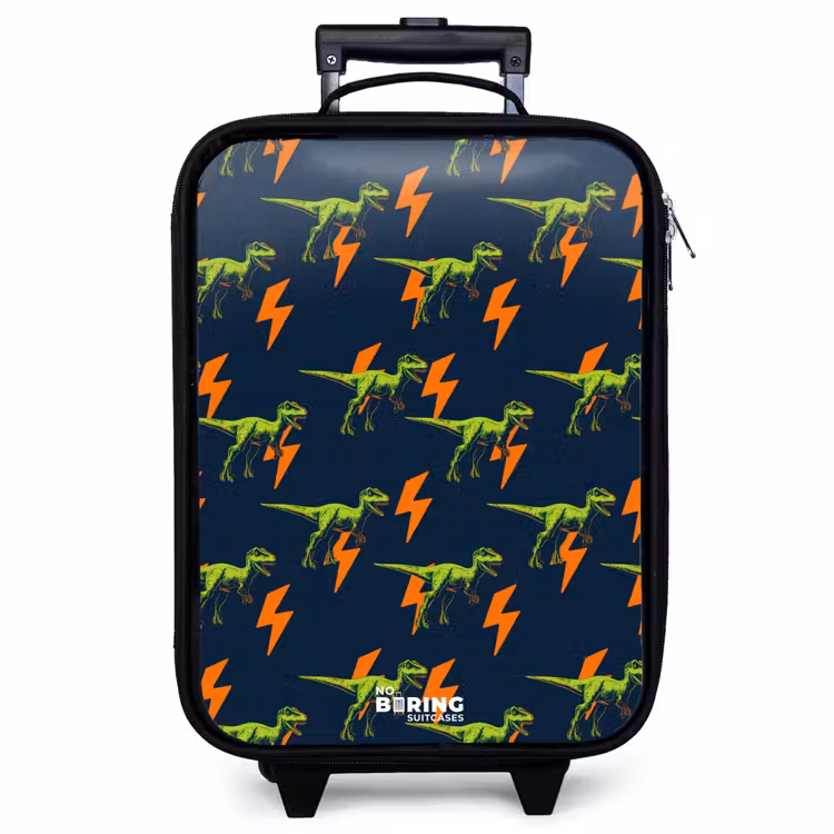Valise enfant - Dinos - Foudre - Animaux - Bleu — 1