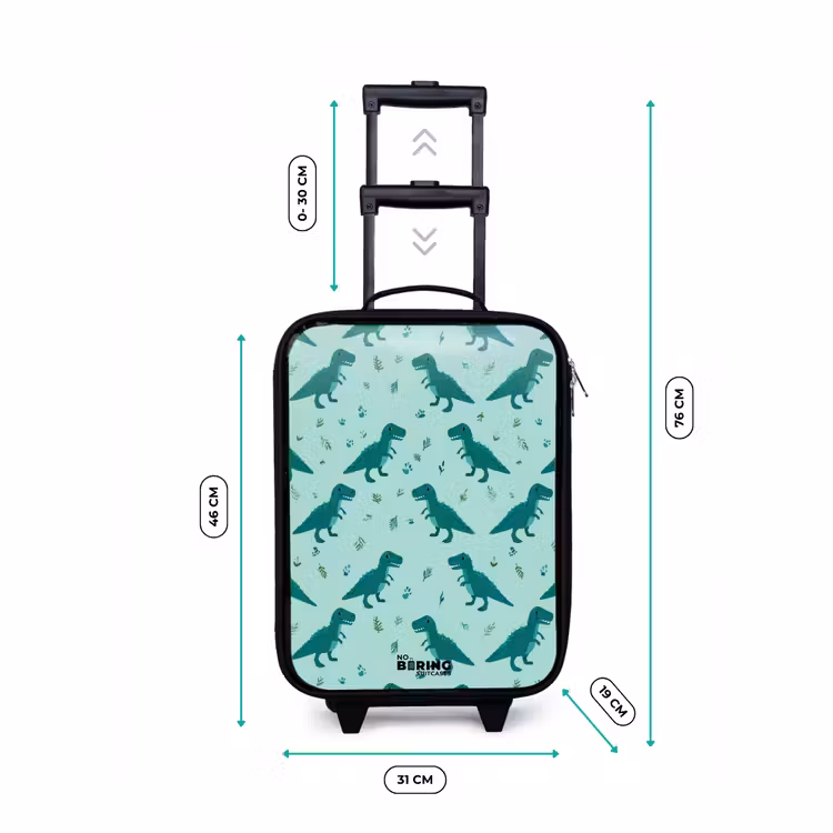 Valise enfant - Dinos - Motif - Vert — 6