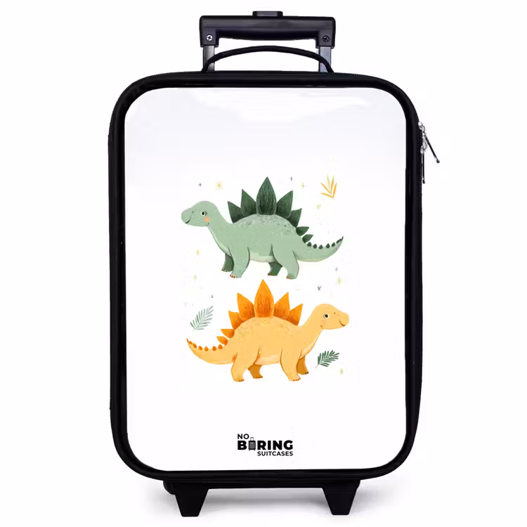 Valise enfant - Dinosaures - Animaux - Vert - Orange — 1
