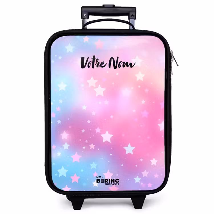 Valise enfant - Étoiles - Rose - Bleu — 1