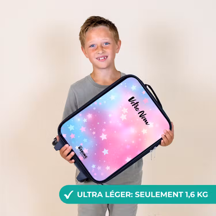 Valise enfant - Étoiles - Rose - Bleu — 2