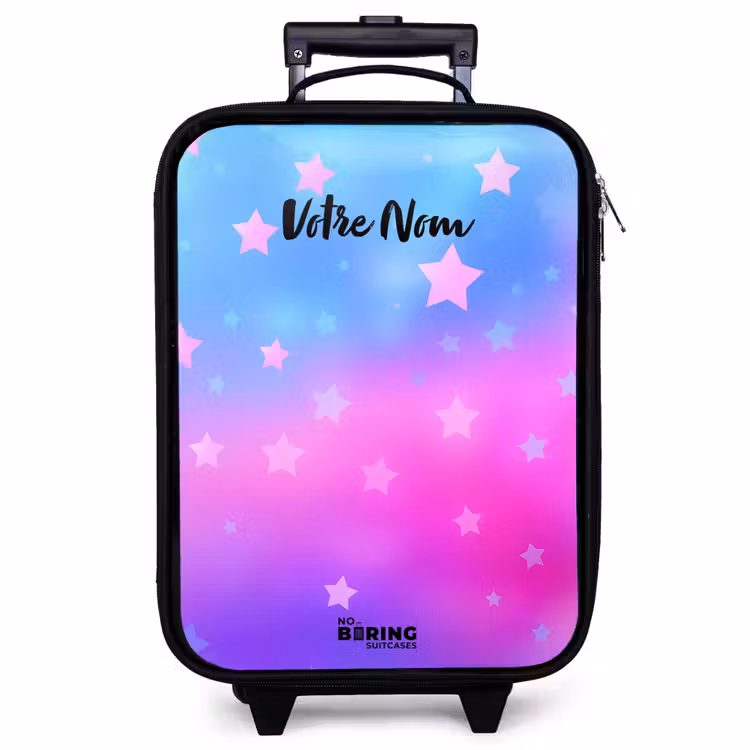 Valise enfant - Étoiles - Rose - Bleu — 1