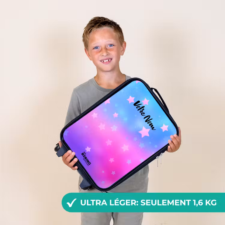 Valise enfant - Étoiles - Rose - Bleu — 2