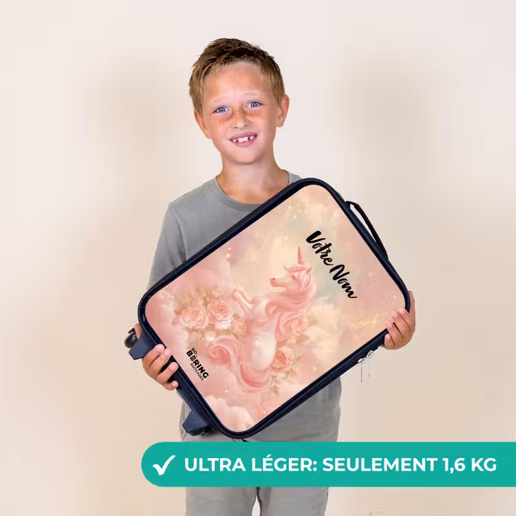 Valise enfant - Licorne - Nuages - Rose — 2