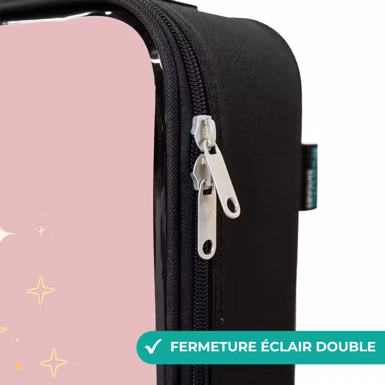 Valise enfant - Licorne - Rose - Fleurs — 6
