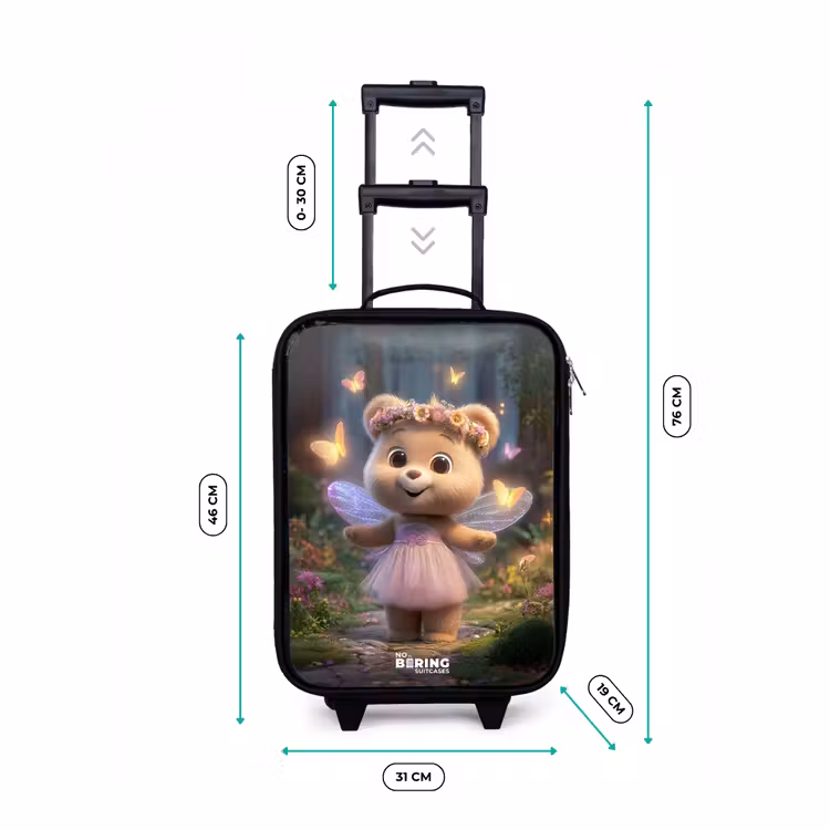 Valise enfant - Ours - Papillons - Forêt - Fée — 7