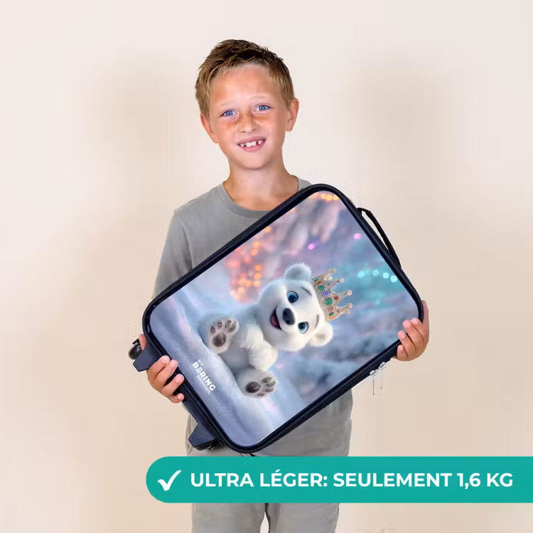 Valise enfant - Ours polaire - Couronne - Hiver — 2