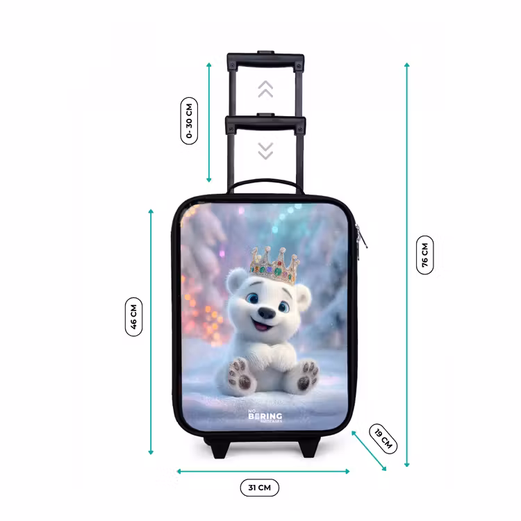Valise enfant - Ours polaire - Couronne - Hiver — 7