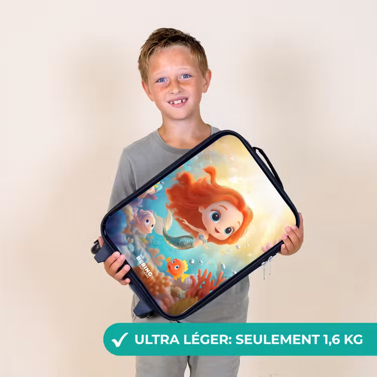 Valise enfant - Sirène - Poisson - Corail — 2