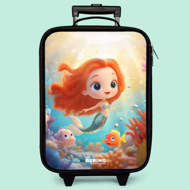 Valise enfant - Sirène - Poisson - Corail — 3