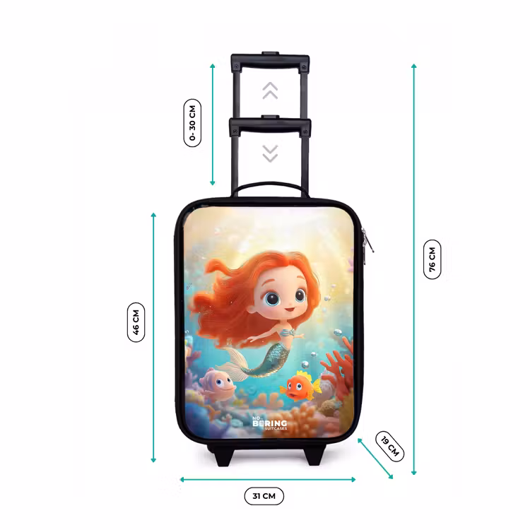 Valise enfant - Sirène - Poisson - Corail — 7