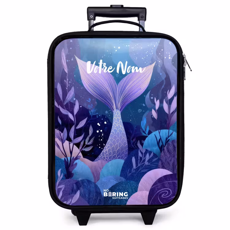 Valise enfant - Sirène - Sous l'eau - Violet - Bleu — 1