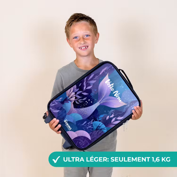 Valise enfant - Sirène - Sous l'eau - Violet - Bleu — 2