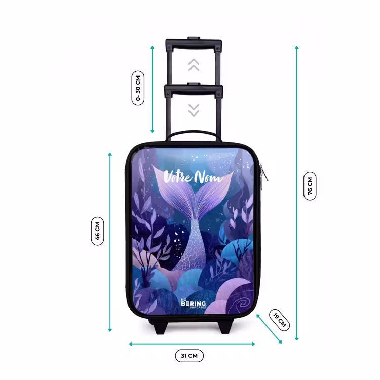Valise enfant - Sirène - Sous l'eau - Violet - Bleu — 7