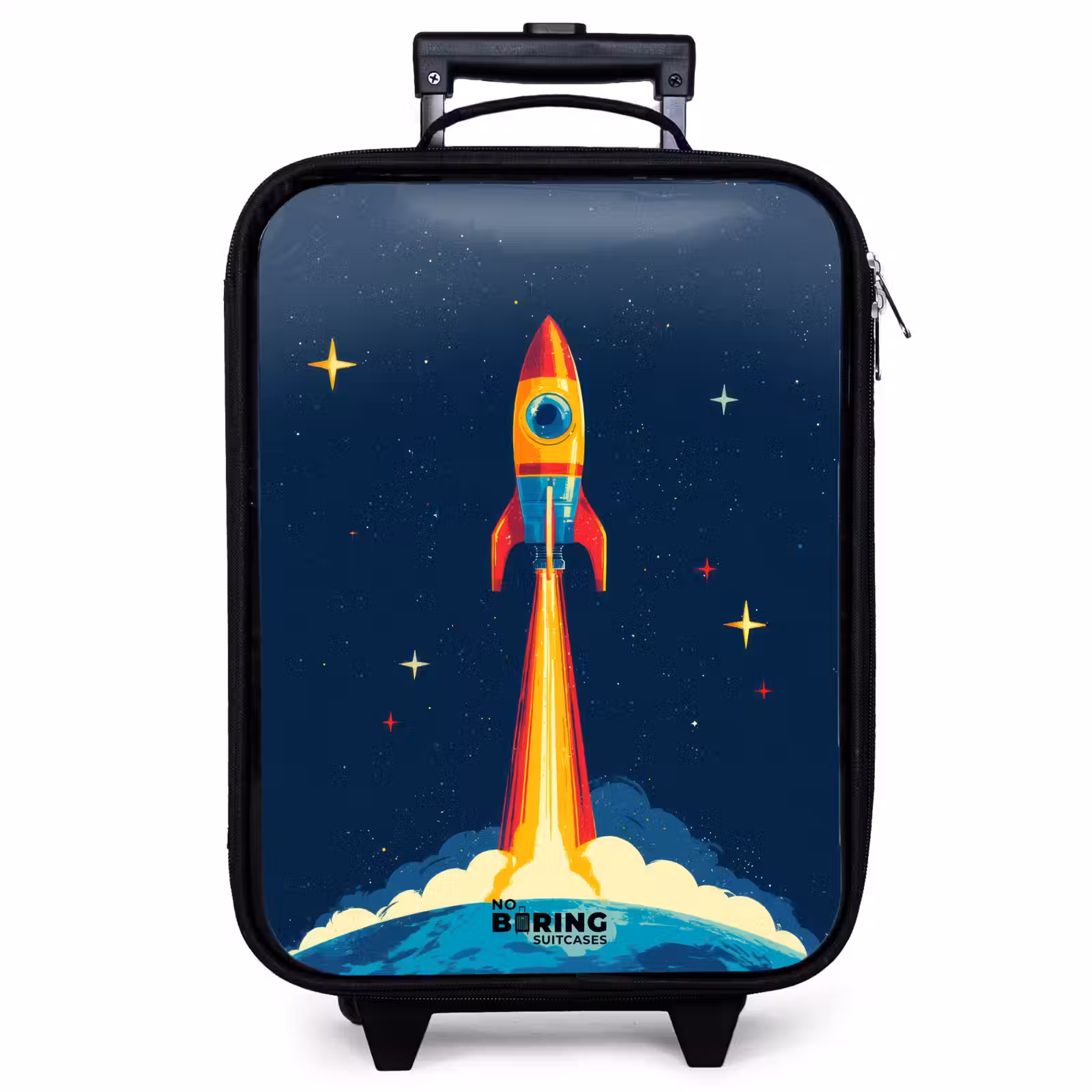Valise enfant - Planète - Fusée - Étoiles - Bleu foncé — 1