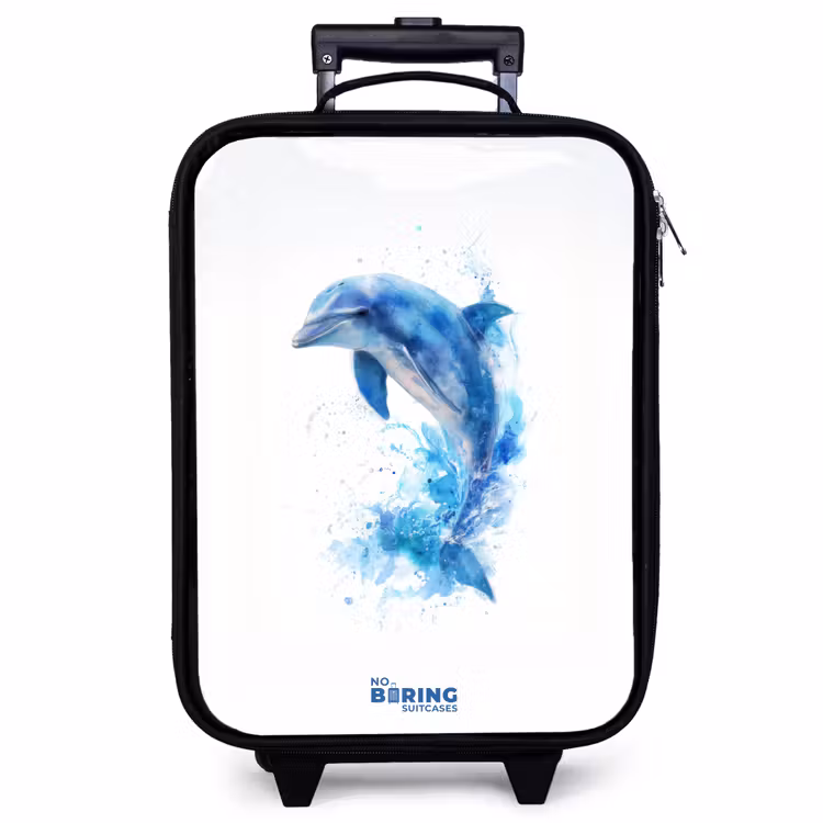 Valise enfant - Dauphin bleu sauteur — 1