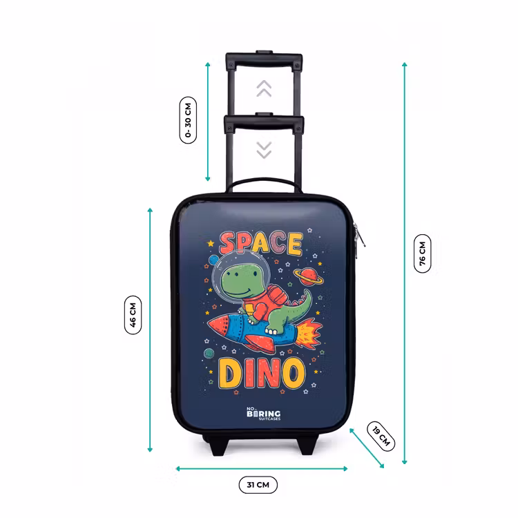 Valise enfant - Dino - Vert - Fusée - Étoiles — 7