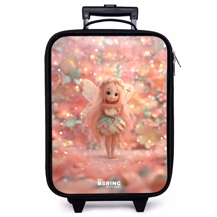 Valise enfant - Fée des fleurs dans un monde de conte de fées rose — 1