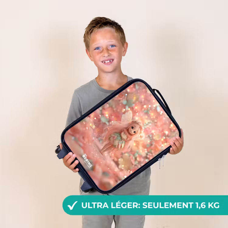 Valise enfant - Fée des fleurs dans un monde de conte de fées rose — 2