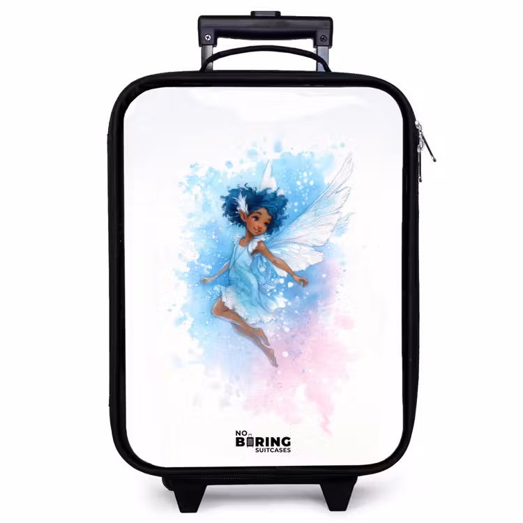 Valise enfant - Fée volante dans les tons bleus — 1