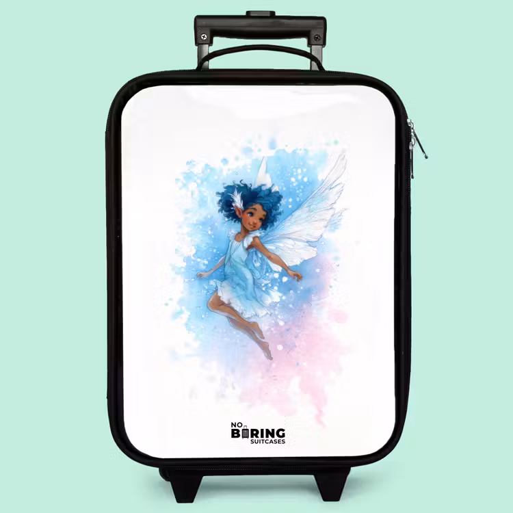 Valise enfant - Fée volante dans les tons bleus — 3