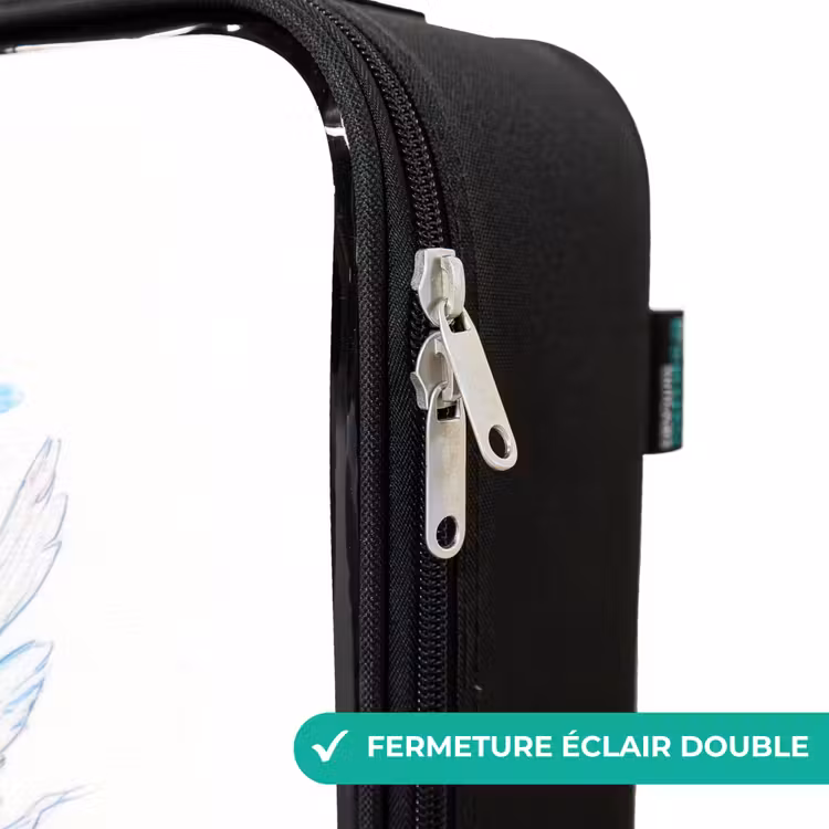 Valise enfant - Fée volante dans les tons bleus — 6