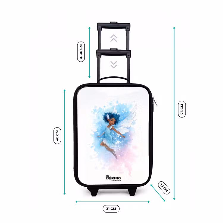 Valise enfant - Fée volante dans les tons bleus — 7