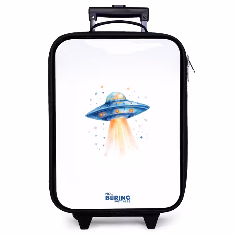 Valise enfant - Vaisseau spatial bleu avec faisceau lumineux — 1