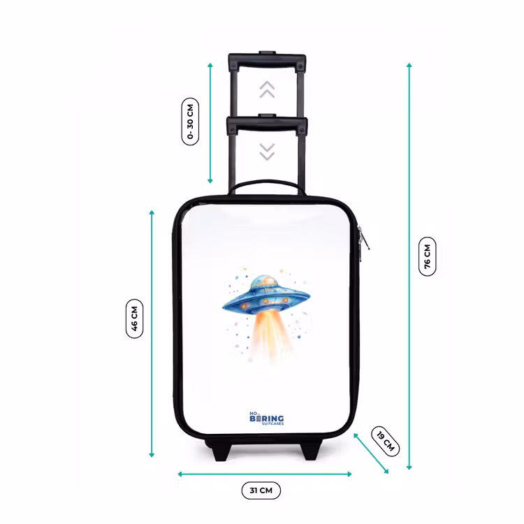 Valise enfant - Vaisseau spatial bleu avec faisceau lumineux — 7