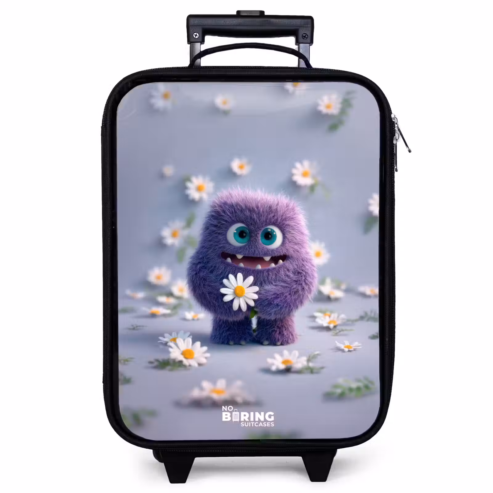 Valise enfant - Ami pelucheux violet avec marguerite — 1