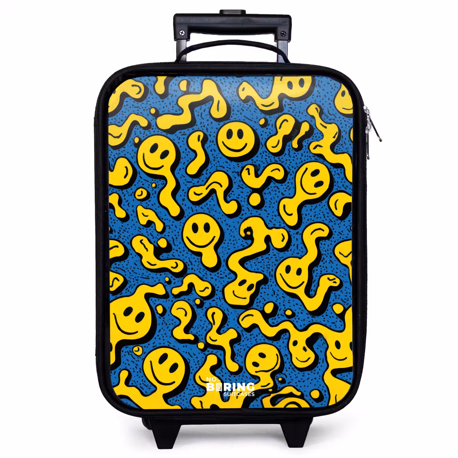 Valise enfant - Smiley - Bleu - Jaune — 1