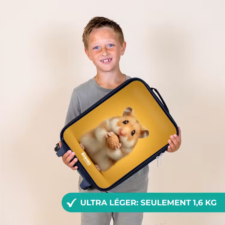 Valise enfant - Hamster - Noyer - Animal — 2