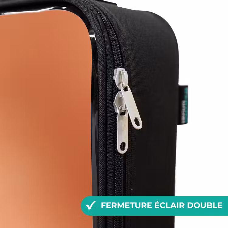 Valise enfant - Monstre pelucheux orange avec cornes — 6