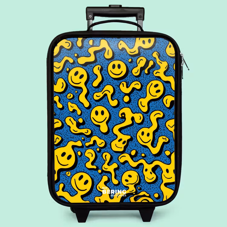 Valise enfant - Smiley - Bleu - Jaune — 3