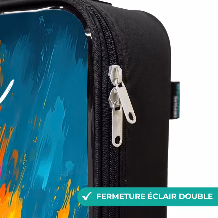 Valise enfant avec nom - Abstrait - Tracteur - Vert — 6