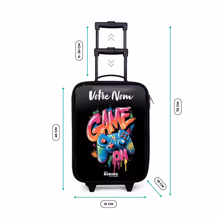 Valise enfant avec nom - Contrôleur - Jeu - Graffiti - Texte — 7