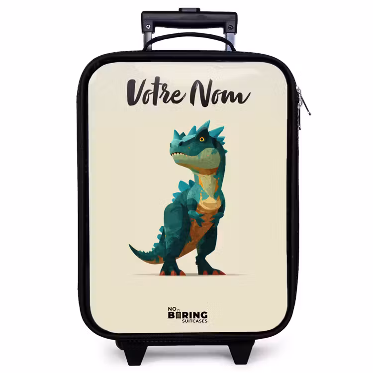 Valise enfant avec nom - Dino - Animal - Vert — 1